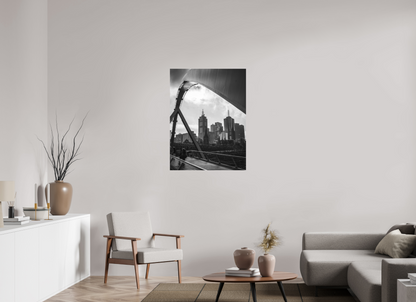 30 x 40″, Black and White Acrylic Glass Urban Arc